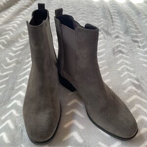 Gray Suede Women's Ankle Boots
